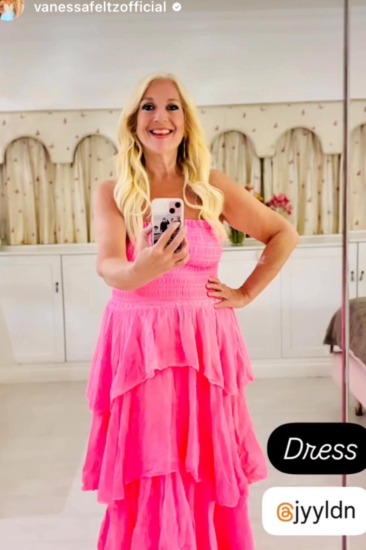 Bandeau Ruffle Dress - Neon Pink PREORDER 20TH MAY
