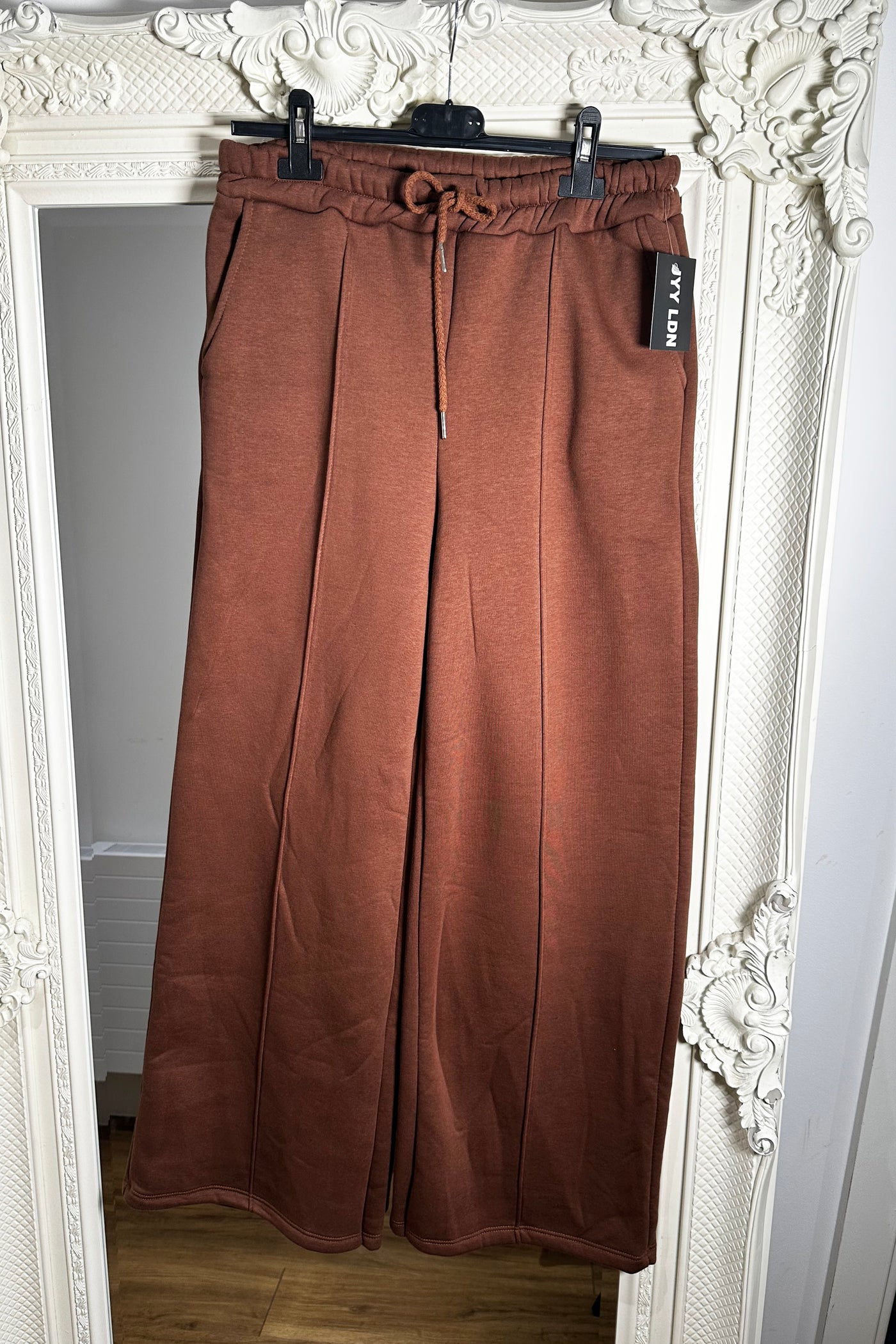 Wide Leg Joggers - Chocolate Brown