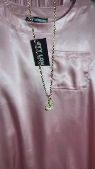 Initial Diamante Necklace