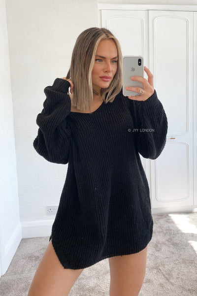 JYY Oversized Knit Jumper - Black