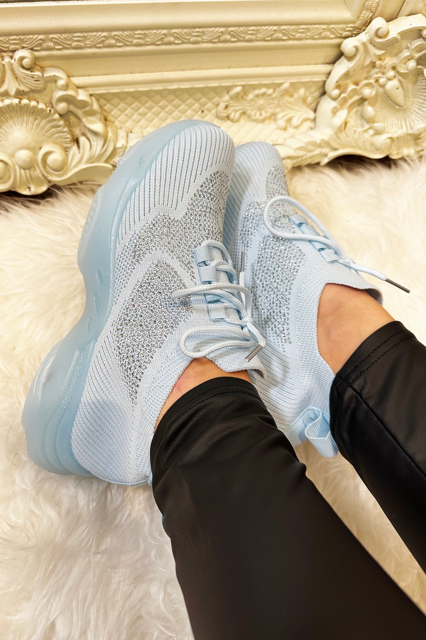 JYY Crystal Trainers - Blue
