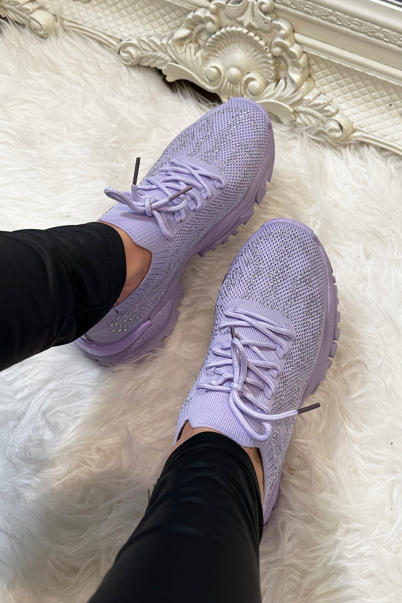JYY Diamante Trainers - Lilac