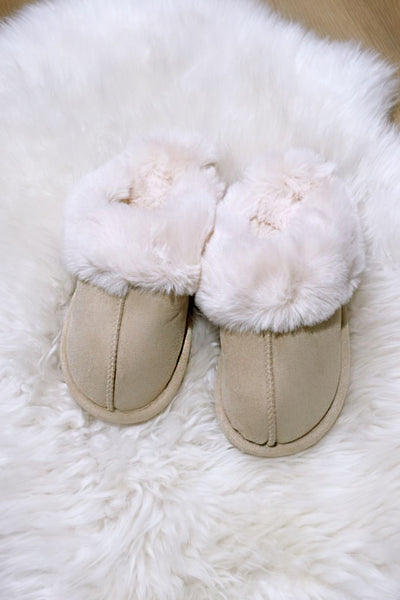 JYY Fluffy Slippers - Beige